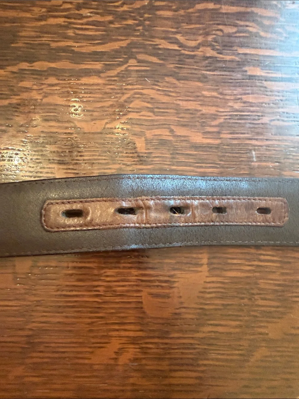 Badger Brown Leather Men's Belt with Multicolor Embroidery size 40